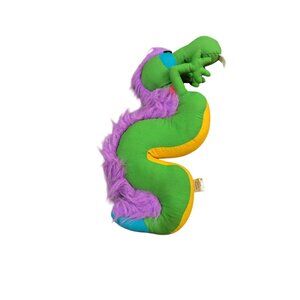 Vintage 1985 Hallmark Dinosaur Plush Toy With Purple Mane Cuddly Collectible‎